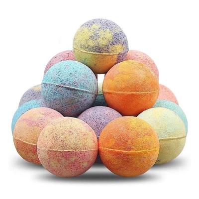 China wholesale colorful private label handmade natural bathbombs fizzies bath salt ball mini bath bombs for sale