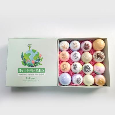 China Private Label Fizzy Bubble Bath Bomb Gift Set Children Dried Flower Bath Balls for sale