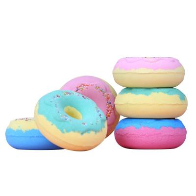 China Organic Customized Kids Bubble Bath Bomb Donuts Shaped Valentine Gift Kit for sale