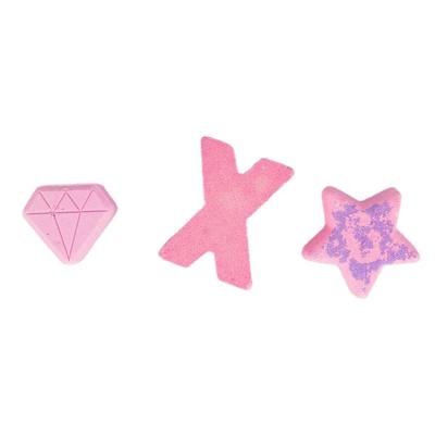 China Custom Luxury Star Diamond Bubble Bath Bombs Organic Fizzies Letter Molds for sale