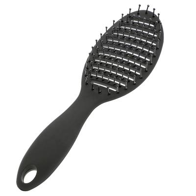 China Waterproof Black Color Comb Styling Duct Anti-static Massage Curved Hair Sweep Best Detangling Comb for sale