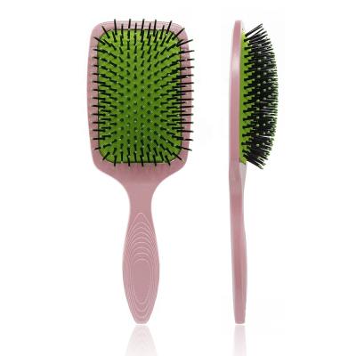 China Wholesale Cushion Detangling Hair Brush Scrape Pink Detangling Paddle Head Massage Comb for sale