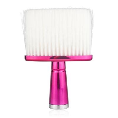 China Easily Solve Broken Home Barber Soft Neck Brush Barber Shop Plating Handle Neck Hair Brush 4 Colors Hair Salon for sale