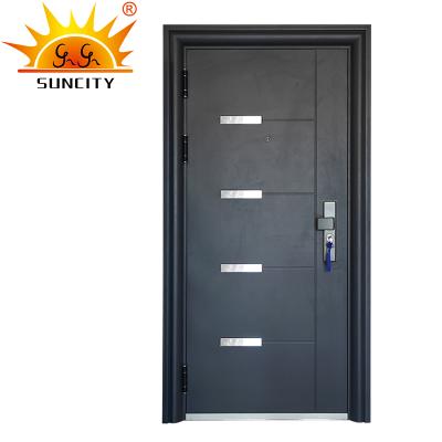 China Modern Supermarket Security Entrance Security Door Iron Main Steel Fire Door Designs for sale