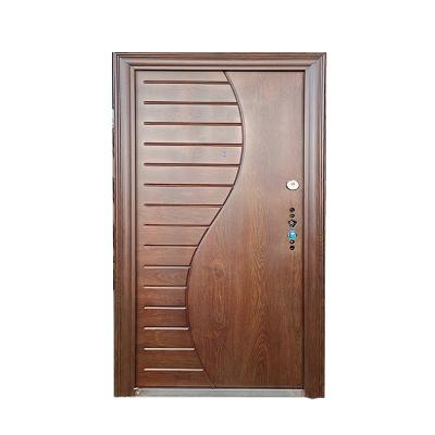 China Modern Stainless Steel Door Design Stamped Steel Door Panel Kenya Steel Door Design for sale