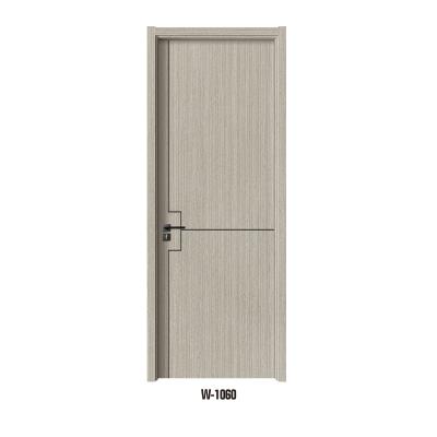 China Latest Modern Melamine Bedroom Door Skin Wood Finish MDF Modern Design For Apartment House for sale