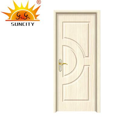 China SC-W122 modern fashion toilet wooden door in Dubai, color moroccan entrance painting wooden door for sale