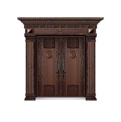 China Modern High Grade Iron Entrance Exterior Simple Design Security Steel Door for sale