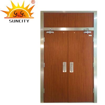 China Yongkang Modern UL Listed Double Leaf Industrial Steel Fire Door for sale