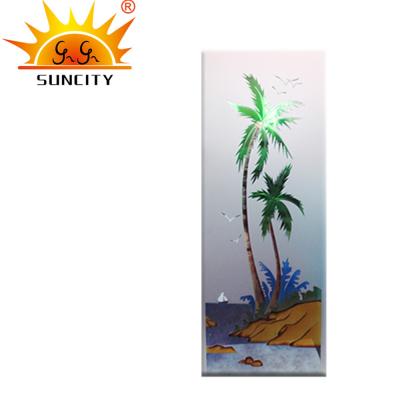 China Front Door Hotel SC-G003 10mm Tempered Construction Stained Glass Price for sale