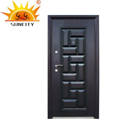 China Modern SC-S042 Sun City Robbery, Burglar Proof Doors Brand Security Steel Doors Swing Exterior Powder Coated/Heat Transfer/Copper Paint for sale