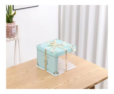 China Unique Hot Sale Luxury White Translucent Material Design Birthday Cake Box Cardboard Recycled Color Customized Size for sale