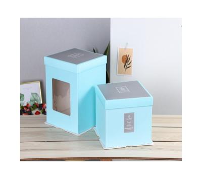 China Recycled Type Materials Attractive Price New Transparent Paper Boxes Wedding Cake Box Heightened for sale