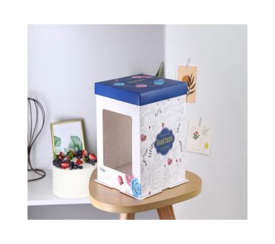 China Suitable Good Quality Exquisite Materials Price Birthday Cake Box Recycled Paper Boxes Heightened for sale