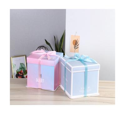 China Recycled Materials Durable And High Quality Durable Cardboard Cake Box Single Layer Paper Gift Boxes for sale