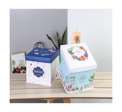 China Recycled Materials Durable Using Low Price Professional Cardboard Cake Box Single Layer Paper Gift Boxes for sale