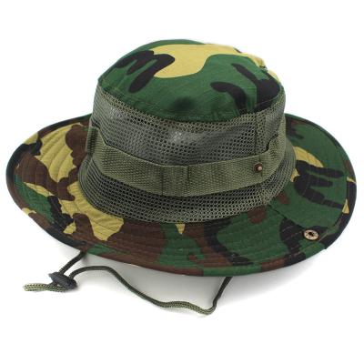 China Image Hotsale Bucket Hat Fisherman Hat Leisure Jungle Mountaineering Outdoor Camping Hat Camouflage Mesh Military Boonie And Combat Hat for sale