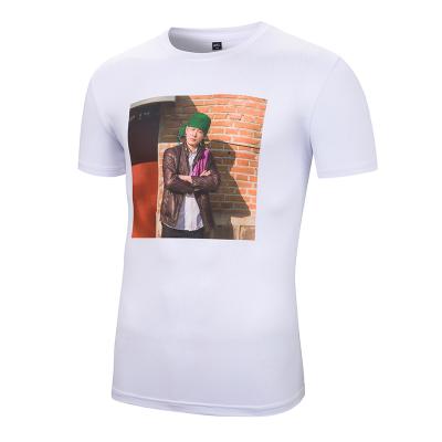 China Anti-pilling Wholesale custom cheap sublimation print round neck dryfit t-shirt for sale