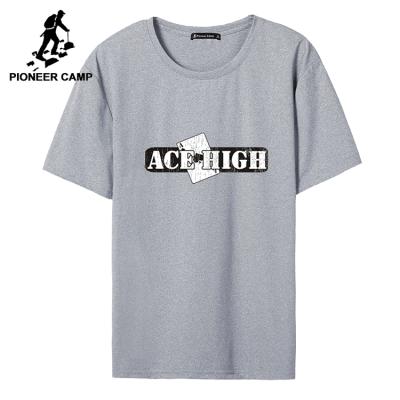 China Anti-pilling pioneer camp with a letter print T-shirt for men's summer thin short sleeve t-shirt for men for sale