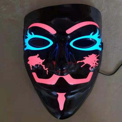 China Sound Activated Part Decoration EL Panel Flashing Sound Activated EL Mask Led Luminous Mask Mask for sale