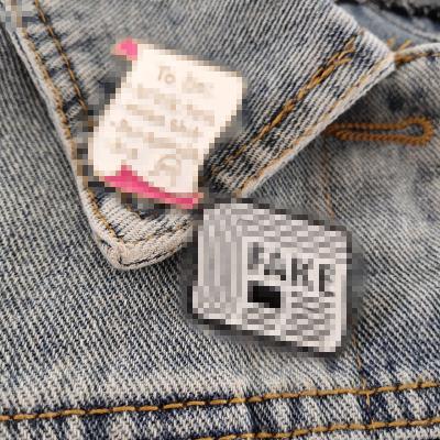 China New Europe Roll Book Oil Brooch Cartoon Test Paper Jacket Black And White Drip Pins for sale