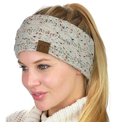 China Multifunctional fashion knitted color point yarn wool blend headband empty top hat ladies twist headband for sale