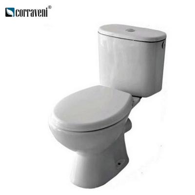 China Economical Hot Selling Double-Flow CE Certificate Toilet Ceramic Washdown WC Economical Two-Piece Toilet for sale