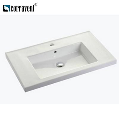 China Modern Edge Feather Wash Basin Sanitary Ware Ceramic Bathroom Sink Wash Basin for sale