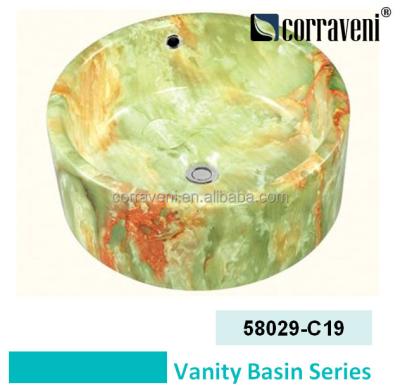 China Modern art basin stone-textured ceramic sanitaryware basin for sale