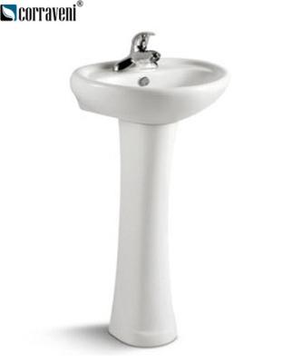 China High Quality Modern Pedestal Wash Basin Ceramic Vitreous China for sale