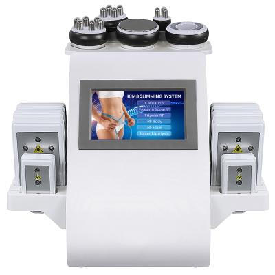 China Free Shipping Wrinkle Remover Laser Liposuction Machine RF Weight Loss Cellulite Removal Machine 40k 80k Ultrasonic Cavitation Vacuum System for sale