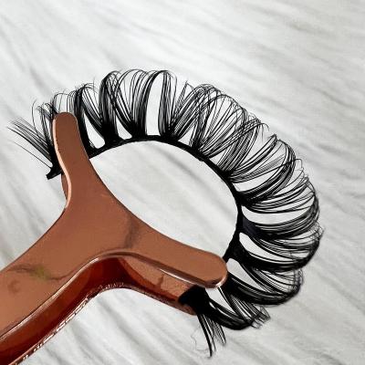 China 3d natural soft natural faux mink russian synthetic eyelash strips tools russian false eyelash curl and strip eyelashes d seller for sale