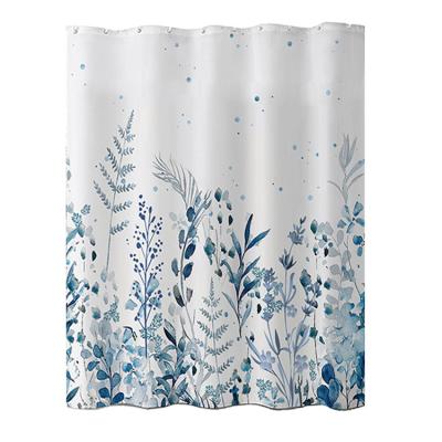 China Digital Printed Amazon Selling Polyester High Quality Taffeta Digital Printed Luxury Shower Curtain for sale