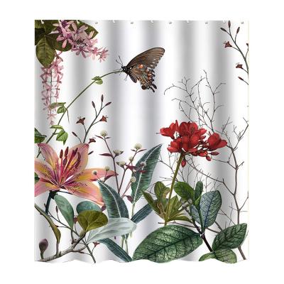 China Amazon Hot Selling Digital Printed 100% Polyester Waterproof Taffeta Digital Printed Shower Curtain for sale