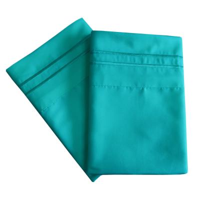 China Solid Dyed Wholesale High Quality Washable Pillowcase 1800 Thread Count Microfiber Pillowcase Set for sale