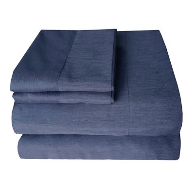 China Hot Selling Cooling Bamboo Solid Sheet Set 200TC Bamboo Sheet 4pcs Sheet for sale