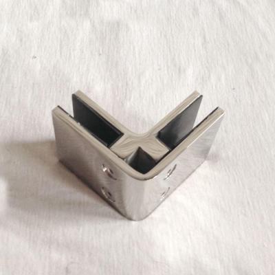 China 90 degree stainless steel repair glass corner connector / stainless steel connector for glass for sale