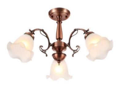 China Lily Of the Valley European Style Red Bronze Chandelier for living room energy-saving lamp 3-arm 5-arm availa for sale