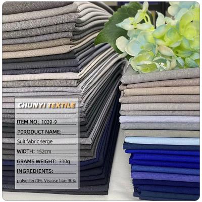 China 1039-9# 70 Double Faced Polyester 30 Viscose Twill TR Fabric Is Used For Suit Jacket Pants Fabric for sale