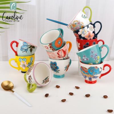 China Viable Wholesale Floral Tea Cups Coffee Table Sets for sale