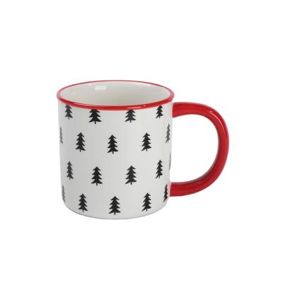 China Viable Factory Wholesale Creative Christmas Tree Custom Ceramic Coffee Mug for sale