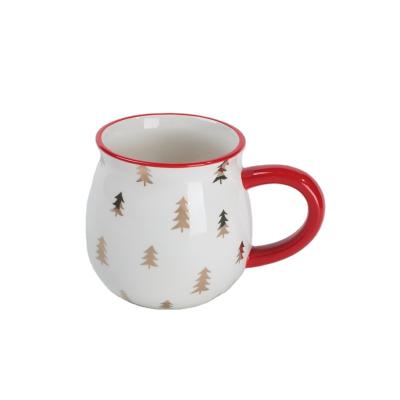 China Customized Viable Merry Christmas Promotional Ceramic Mug For Tea Coffee Water Tableware Party Mug for sale