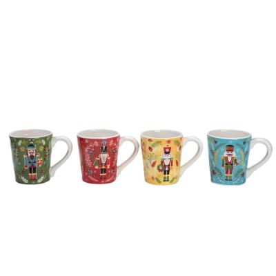 China Viable Wholesale Custom Porcelain Christmas Nutcracker Milk Coffee Mugs Set for sale