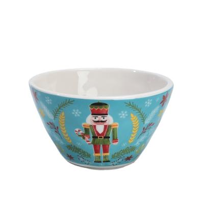 China Viable Customized Ceramic Christmas Holiday Festival Food Nutcracker Bowls for sale