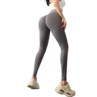 China 2021 Breathable High Quality Custom Sports Wear Gym Butt Lifting High Waist Yoga Pants Workout Tummy Control Legging Clothes for sale