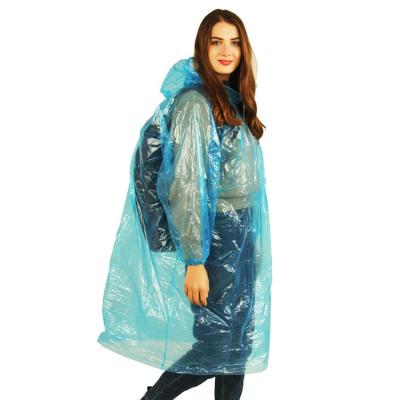 China Amazon hot PE raincoat clear clear rain proof raincoat single color raincoat sale five disposable raincoat for sale