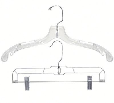 China Hot Sale Plastic Hanger Plastic Clear Plastic Transparent Hanger Swivel Hook for sale