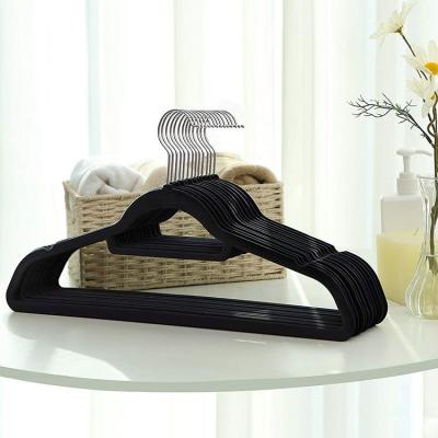 China Multifunctional Clothes Hanger Wholesale Black Velvet Non-slip Factory Price for sale