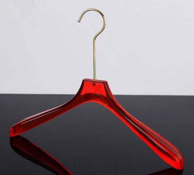 China Durable Hot Selling Clothes Hanger Elegant Simple Acrylic Hangers for sale