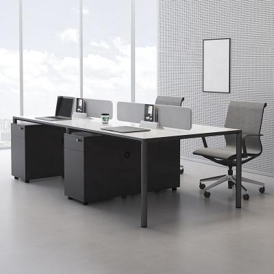 China Modern Modular Black 2 4 6 White Office Furniture Desk Wok Station 8 Person Office Workstation for sale